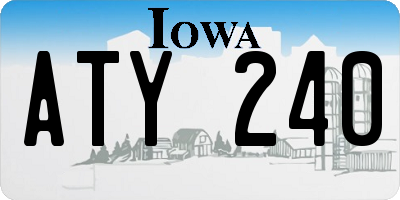 IA license plate ATY240