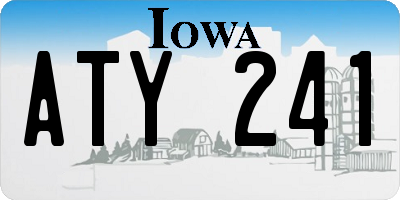 IA license plate ATY241