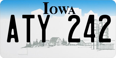 IA license plate ATY242