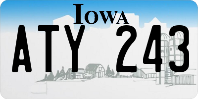IA license plate ATY243