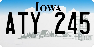 IA license plate ATY245