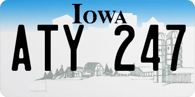 IA license plate ATY247