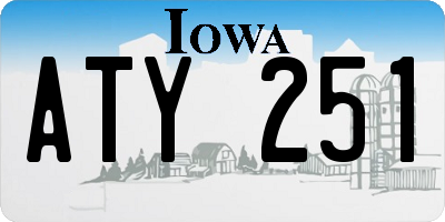 IA license plate ATY251