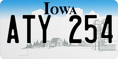 IA license plate ATY254