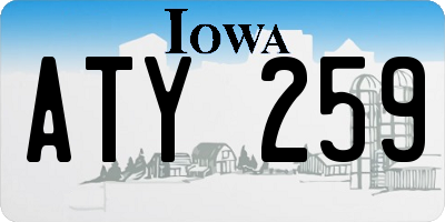 IA license plate ATY259