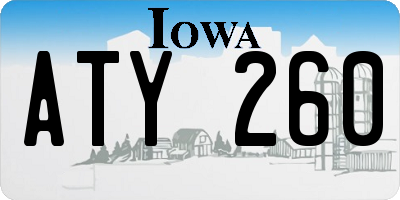 IA license plate ATY260