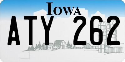 IA license plate ATY262