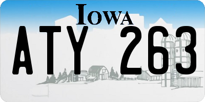IA license plate ATY263