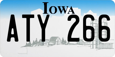IA license plate ATY266