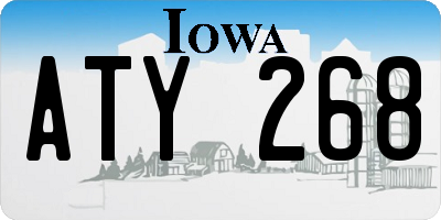 IA license plate ATY268