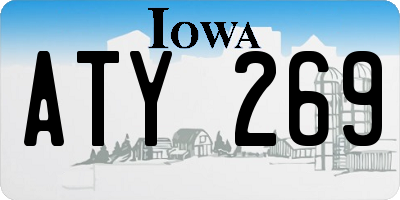 IA license plate ATY269