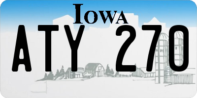 IA license plate ATY270