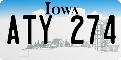 IA license plate ATY274