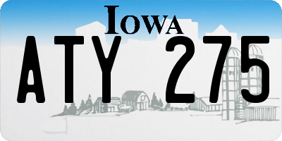 IA license plate ATY275
