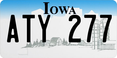 IA license plate ATY277