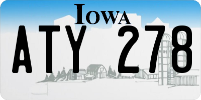 IA license plate ATY278