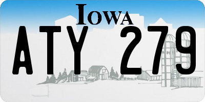 IA license plate ATY279
