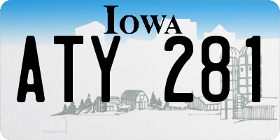 IA license plate ATY281