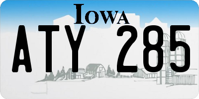 IA license plate ATY285
