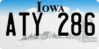 IA license plate ATY286