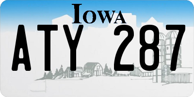 IA license plate ATY287