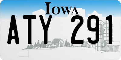 IA license plate ATY291