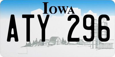 IA license plate ATY296