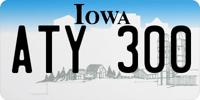 IA license plate ATY300