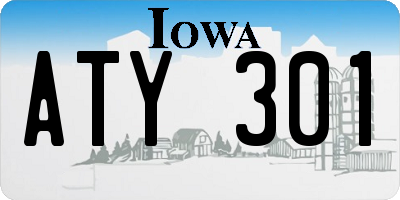 IA license plate ATY301
