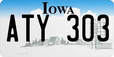 IA license plate ATY303
