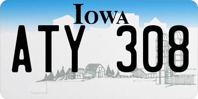 IA license plate ATY308