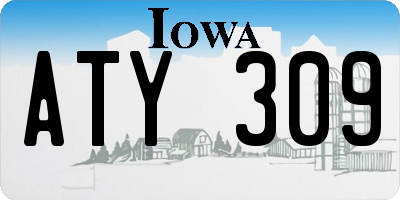 IA license plate ATY309