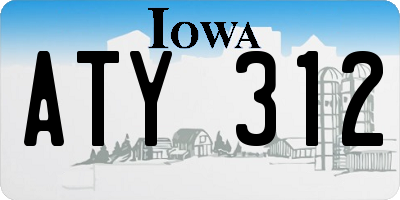 IA license plate ATY312