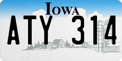 IA license plate ATY314