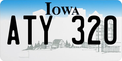 IA license plate ATY320
