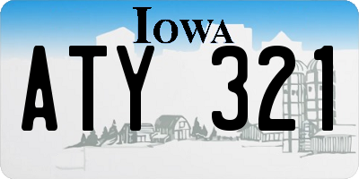 IA license plate ATY321