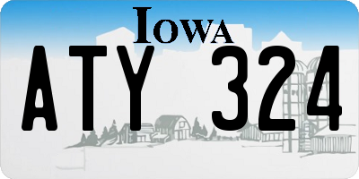 IA license plate ATY324