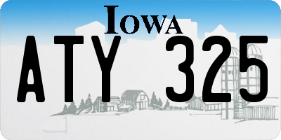 IA license plate ATY325