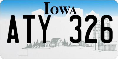 IA license plate ATY326