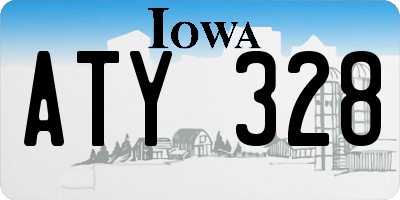 IA license plate ATY328
