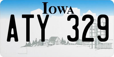 IA license plate ATY329