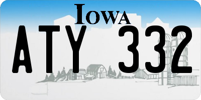 IA license plate ATY332