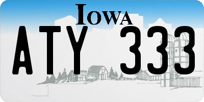 IA license plate ATY333