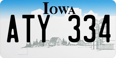 IA license plate ATY334
