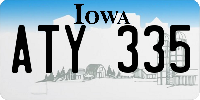 IA license plate ATY335