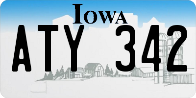 IA license plate ATY342
