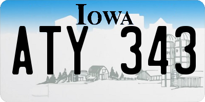 IA license plate ATY343