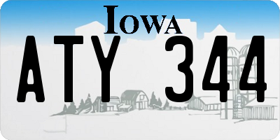 IA license plate ATY344