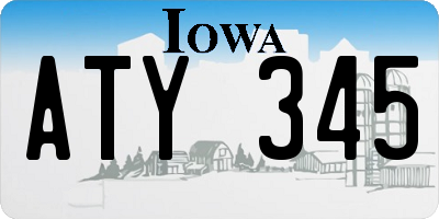 IA license plate ATY345