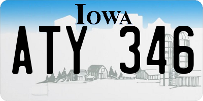 IA license plate ATY346